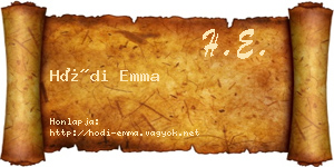 Hódi Emma névjegykártya