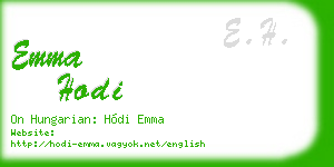 emma hodi business card