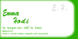 emma hodi business card